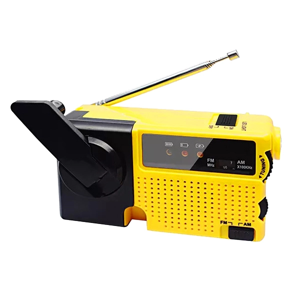 радіо з ліхтариком та динамо