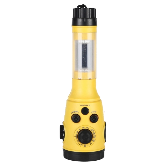 фонарь с динамо радиоприемником