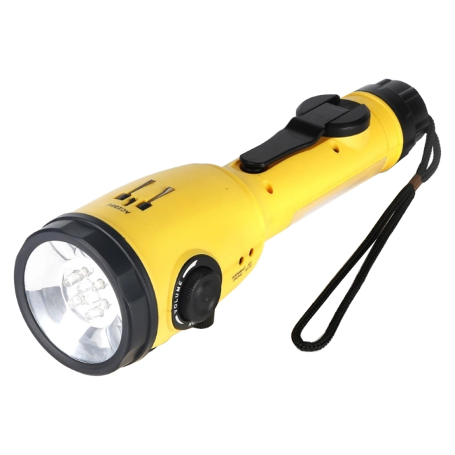 фонарик с динамо радиоприемником