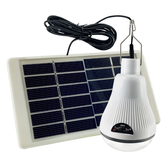 светодиодная лампа с солнечной панелью