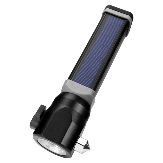 ручной светодиодный фонарь с солнечной батареей