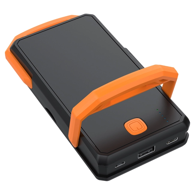 повербанк зі складною сонячною батареєю та ліхтариком