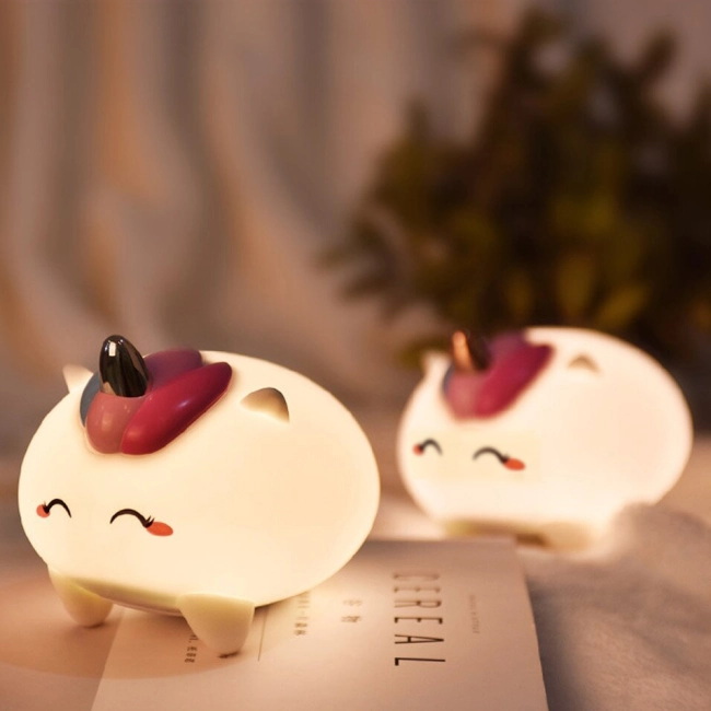 ночник мягкий силиконовый единорог