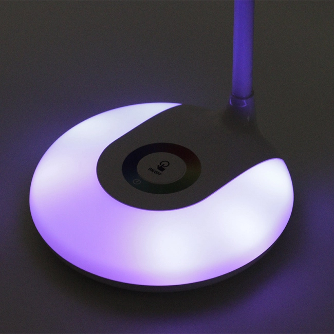 настольная лампа с разноцветной подсветкой