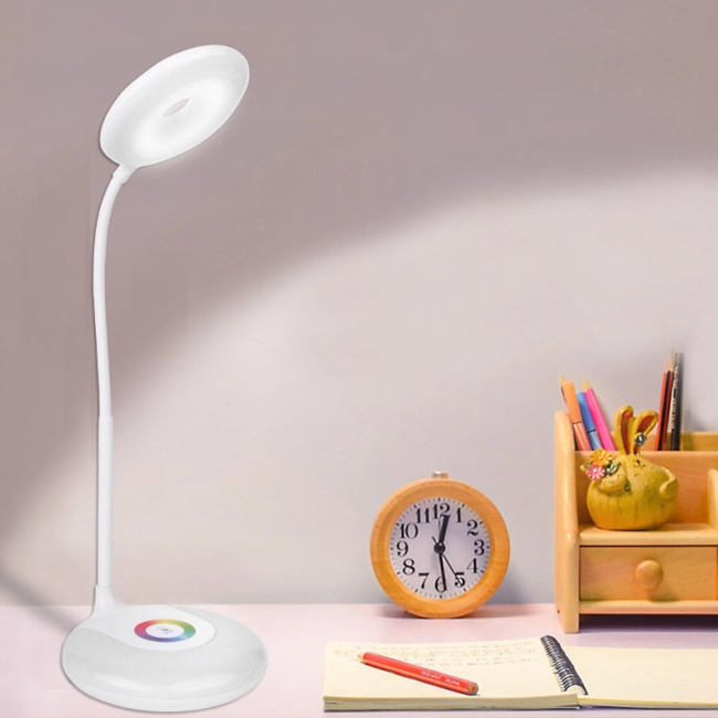 настольная гибкая лампа на батарейках