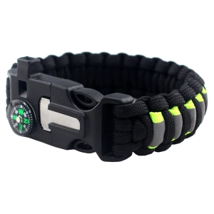 Світловідбивний паракордовий браслет з компасом світловідбивний паракордовий браслет