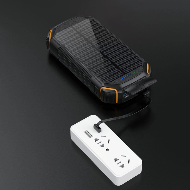 зовнішній акумулятор з сонячною панеллю 20000 mah