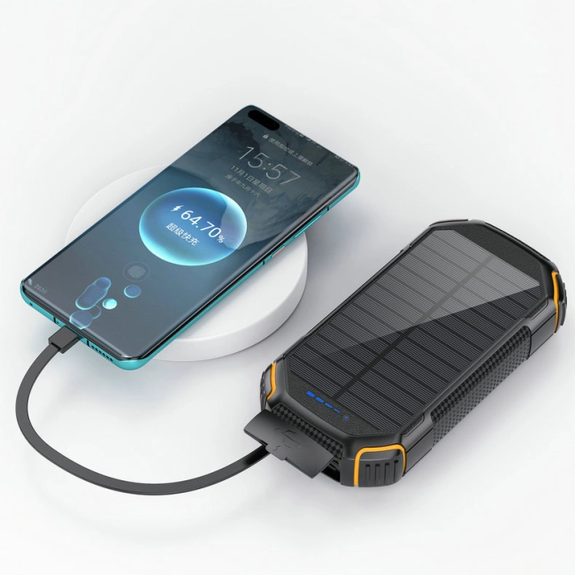 повербанк з сонячною панеллю 20000 мАч