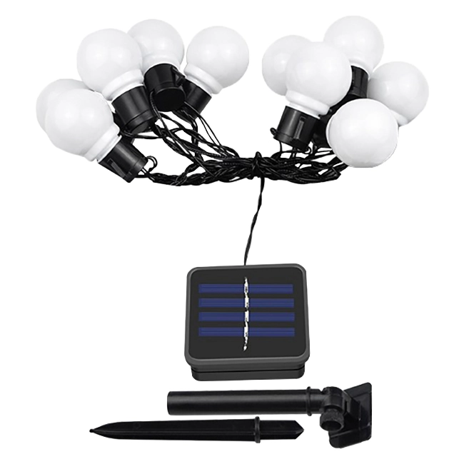 гирлянда лампочки на солнечной батарее