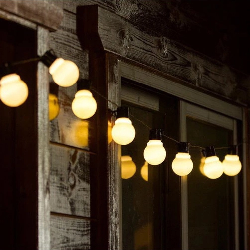 гирлянда лампочки с солнечной панелью