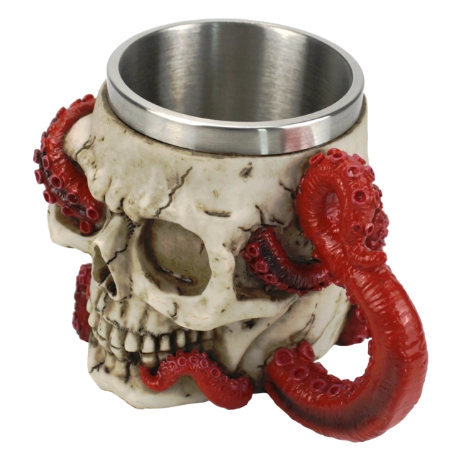 металлическая кружка череп