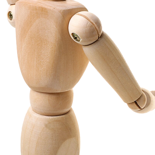 дерев'яний манекен людини художній