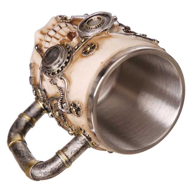 Стімпанк кухоль з черепом