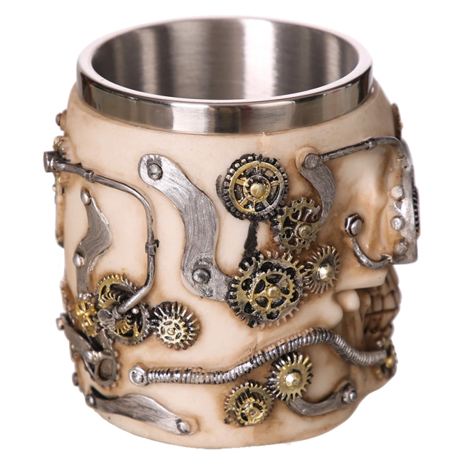 стімпанк кухоль череп