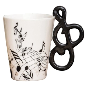 Кружка музыканта с ручкой в виде ноты кружка музыканта