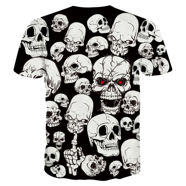 футболка з принтом черепів
