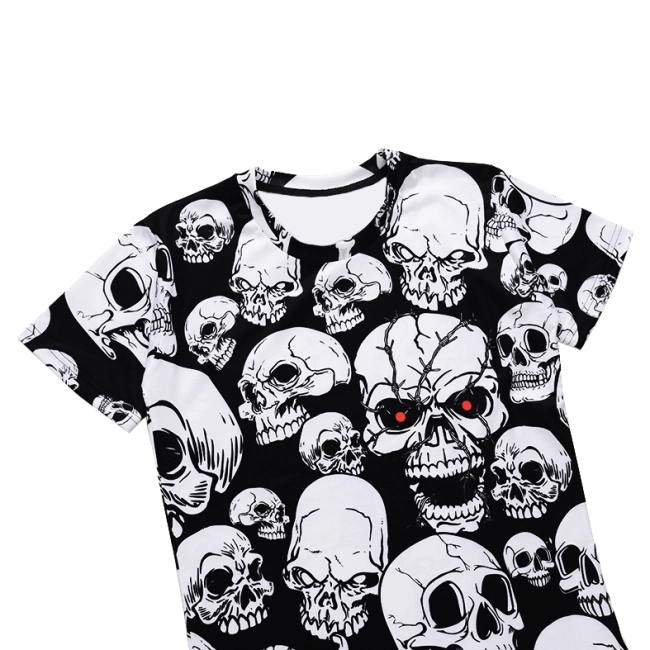 футболка з малюнком черепів