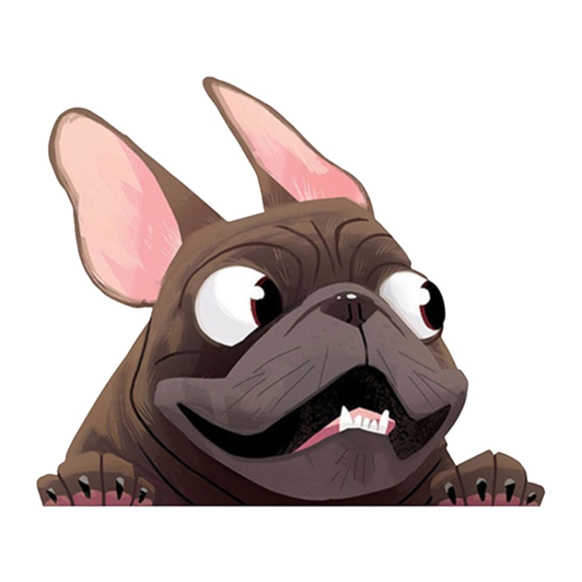 наклейка собака на стекло машины