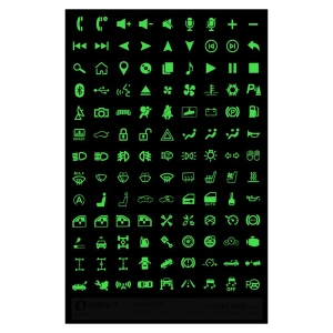 светящиеся наклейки на кнопки автомобиля