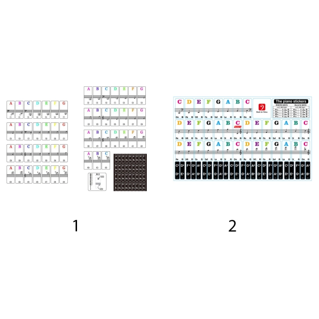 наклейки нот для фортепиано