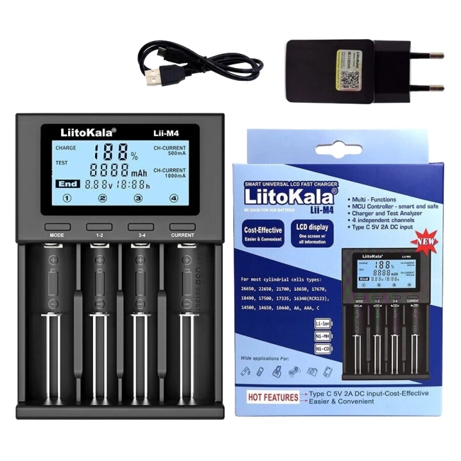 зарядка с дисплеем под аккумуляторы 18650