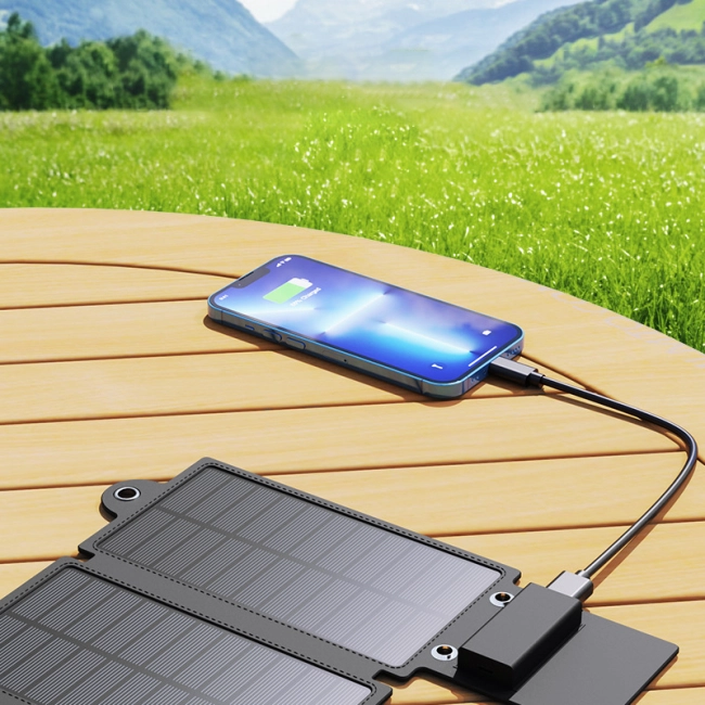 солнечная складная зарядка с юсб