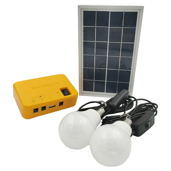 сонячна батарея з лампочками та акумулятором