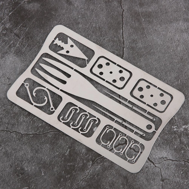 разборная карта мультитул с вилкой