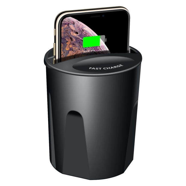 беспроводная зарядка в подстаканник авто