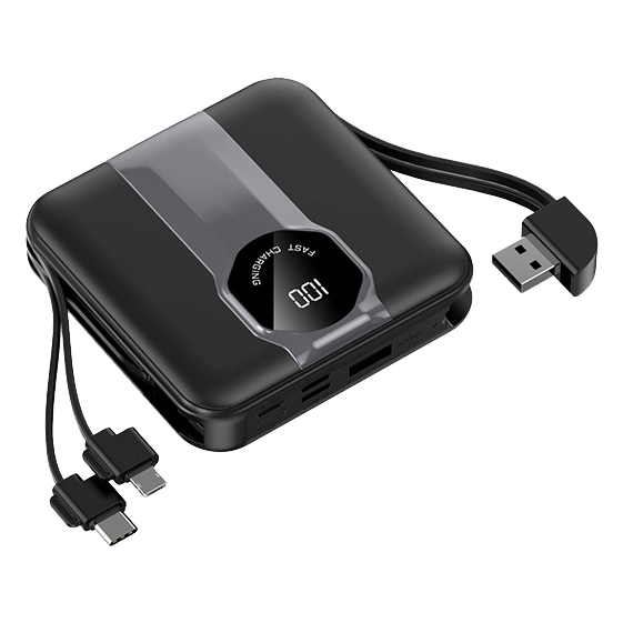 зовнішній акумулятор з кабелями 20000 маг