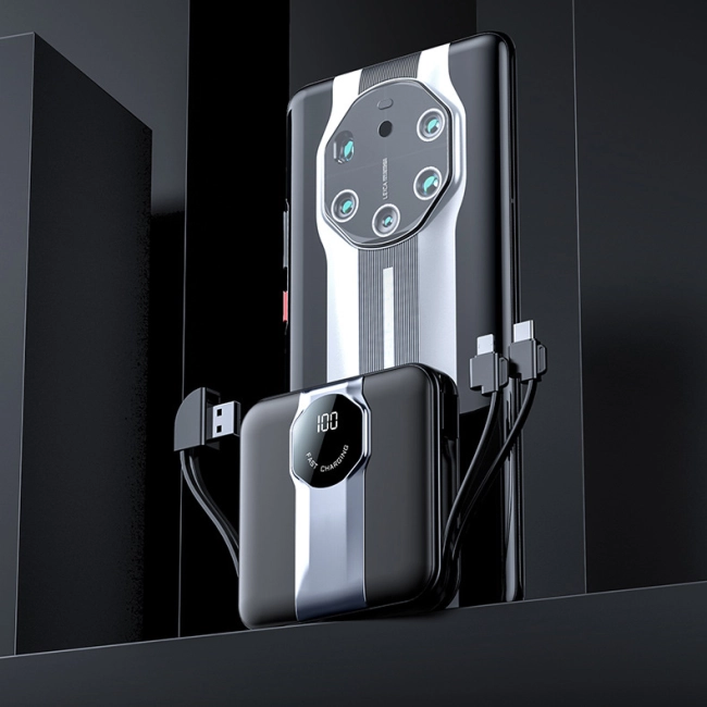 power bank з кабелями 20000 маг