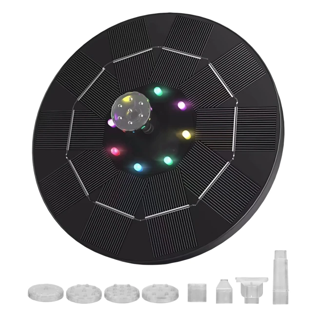 светящийся фонтан с солнечной батареей