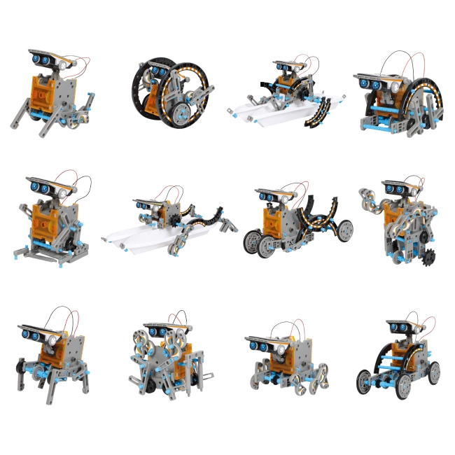 робот конструктор с солнечной батарей 12 в 1