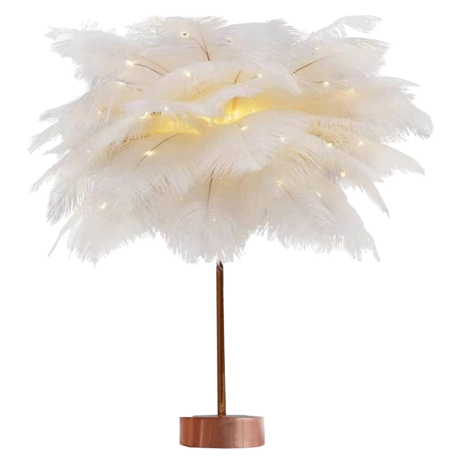 светильник с перьями
