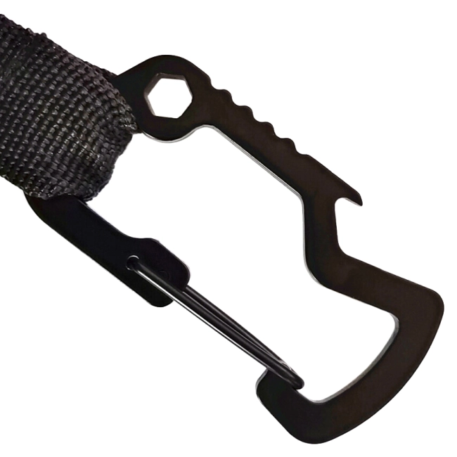 ретрактор тактический на карабине с выдвижным тросом