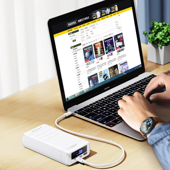 зовнішній акумулятор 40000 mah 65 вт