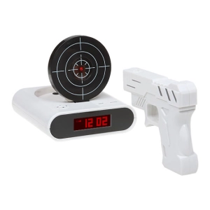 будильник мишень с пистолетом