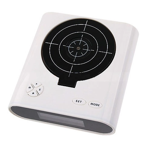 будильник мишень с лазерным пистолетом