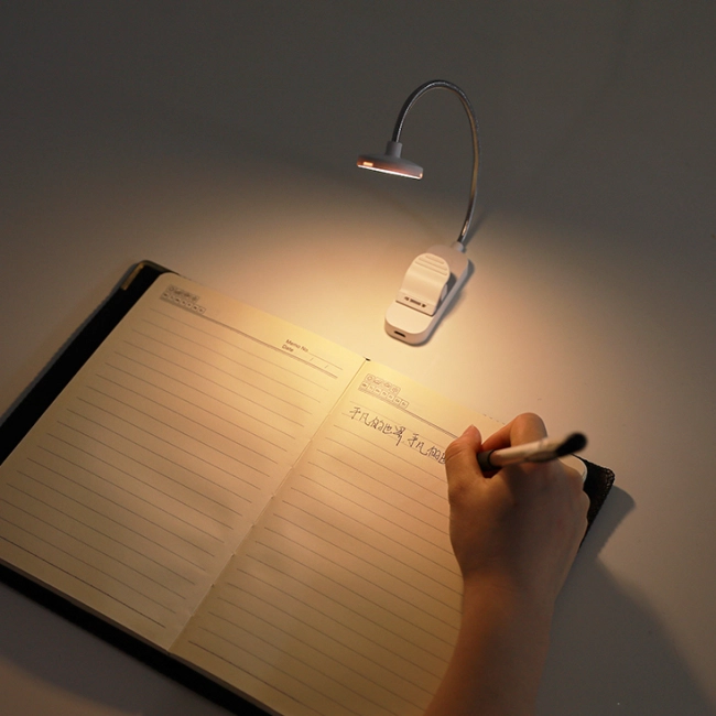 ліхтарик світлодіодний із затискачем для книг