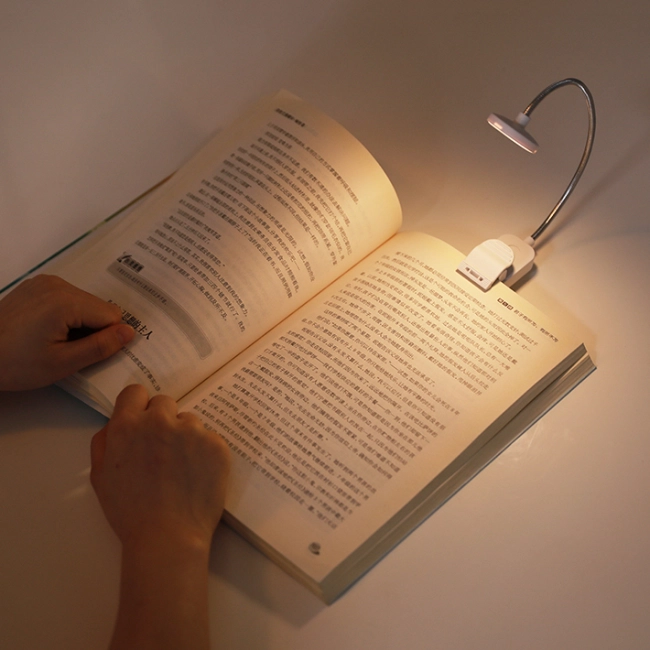 ліхтарик led із затискачем для книг
