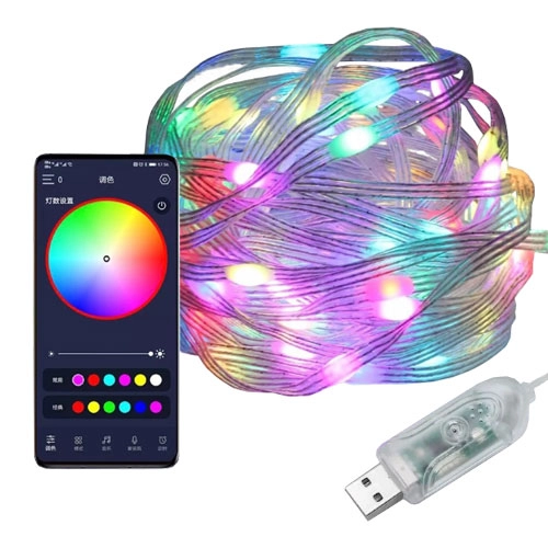 bluetooth гирлянда от usb с пультом