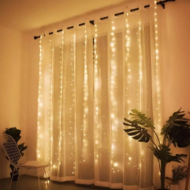 гирлянда штора занавес usb