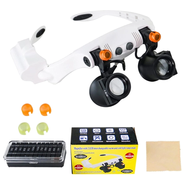 очки бинокулярные увеличительные с led подсветкой