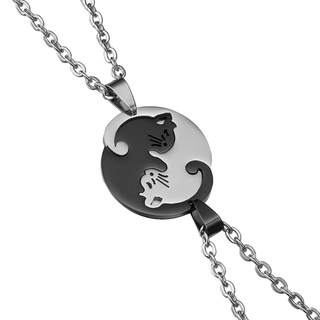 парні кулони коти