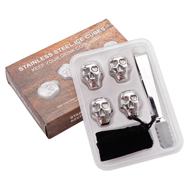 каміння для віскі у вигляді черепів