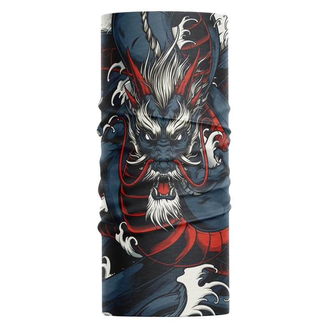 шарф-труба с принтом дракона