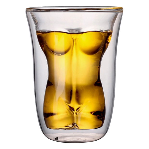 склянка з подвійним дном у вигляді людського тіла