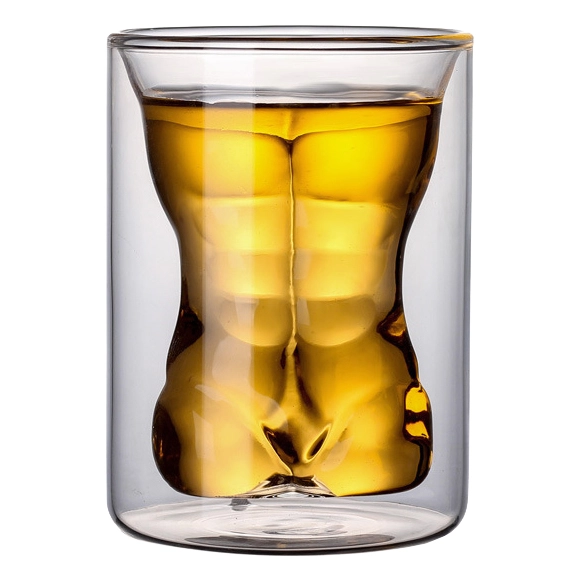 склянка з подвійним дном у формі людського тіла