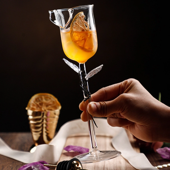 келих для вина у вигляді троянди