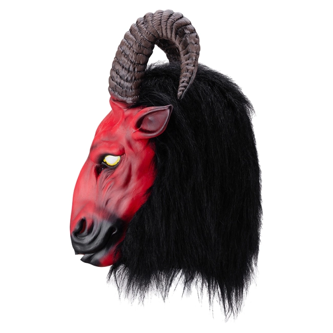 маска демона с рогами на лицо